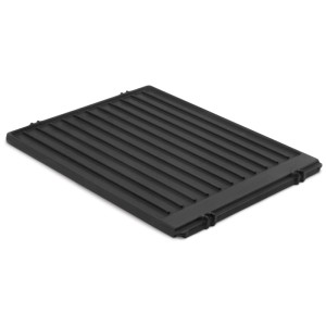 Plaque de gril Broil King en fonte, anthracite, 37,5x27,6 cm, côté rainuré