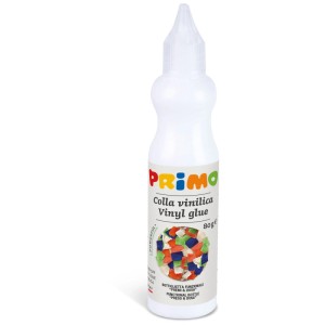 Primo Vinylklebstoff, 80g Flasche für Papier, Pappe und Holz. Kleben & Schneiden.