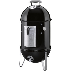 Weber Smokey Mountain Cooker barbecue à charbon Ø 37cm avec housse, idéal pour fumer.