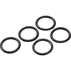 Set di 5 O-ring, Ø 18,7 mm x 2,5 mm, in gomma, per installazioni sanitarie e rubinetti lavabo.