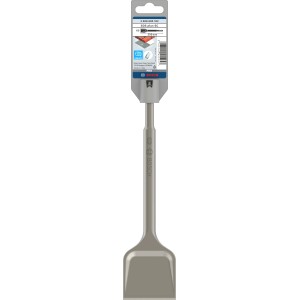 Scalpello a spatola Bosch SDS plus, 250 mm, per rimuovere intonaco e residui di cemento.