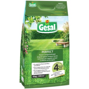 Gesal Perfect fertilizzante a lunga durata per prato, confezione da 6 kg per 200 m².