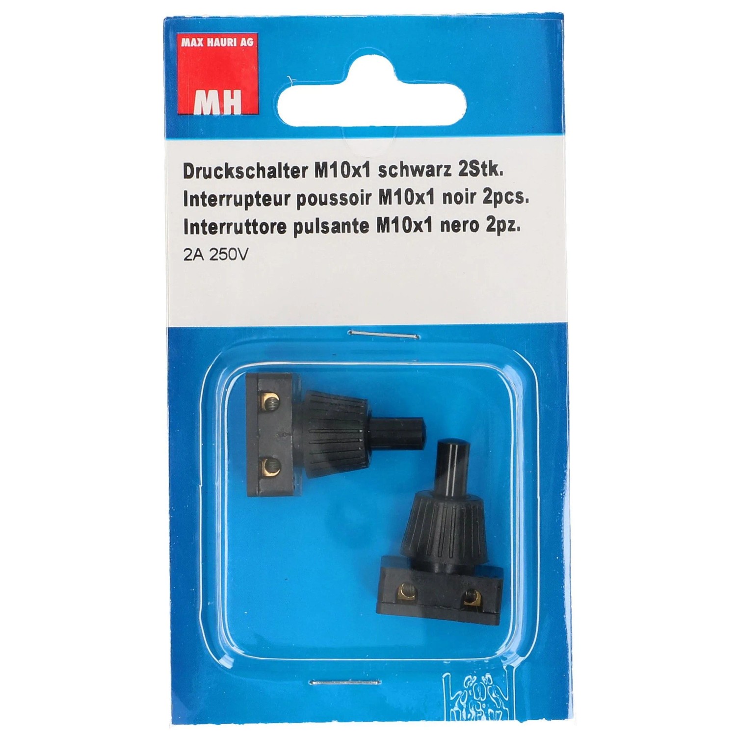 Interruttore A Pressione Universale Per Porta - Apertura Contatto, 6A 24V, Foro M5, 65mm
