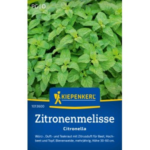 Kiepenkerl Melissa Citronella: Semi di erbe aromatiche con foglie fresche e verdi.