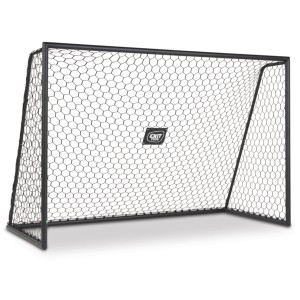 Porta da calcio Exit Scala in alluminio nero, 300x200 cm, per gioco e divertimento in giardino.