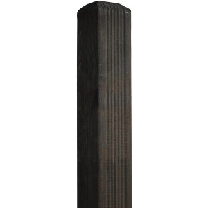 Poteau de clôture en bois gris, 7x7x185 cm, accessoire pour construction de clôture.