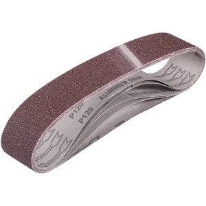 Einhell jeu de bandes abrasives, 5 pièces d'accessoires pour ponceuse à bande avec différents grains.