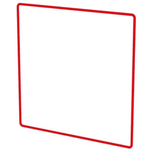 Profilo di design rosso Modino Priamos per accessori scatole di derivazione.