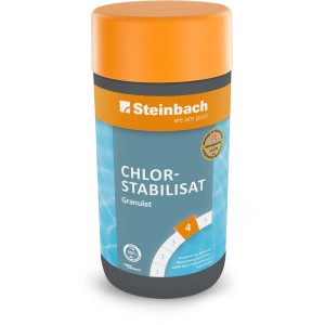Steinbach Chlor Stabilisateur Granulés, 1 kg, pour la désinfection de la piscine. Réduit la consommation de chlore et les odeurs.