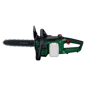 Tronçonneuse à batterie Bosch PKE18V-30-28 Solo, tronçonneuse verte sans batterie.