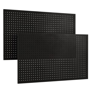 Set de panneaux perforés AR Shelving, 2 panneaux noirs thermolaqués, 100x60cm, pour atelier et garage.