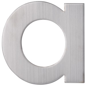 Numéro de maison Alpertec minuscule a en acier inoxydable pour le mur de la maison.