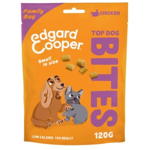 Edgard & Cooper Puppy Bites Pollo, 120g Family Bag, snack premio per cuccioli.