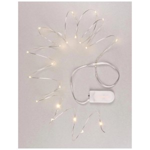 Glorex LED-Mini-Lichterkette mit 20 LEDs und Timer, Länge 180cm, für Bastel- und Deko-Ideen.