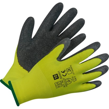 LUX-TOOLS Gant de travail polyester latex T. 8 / 12 pcs