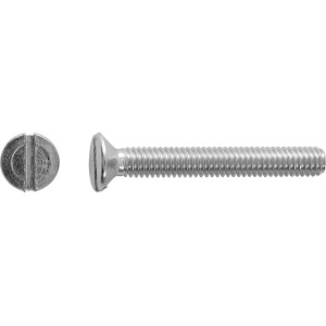 Verzinkte LUX Senkkopf-Gewindeschraube M4 x 30 mm mit Schlitz-Antrieb, 100 Stück.