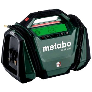 Metabo Compressore a batteria Multi AK 18 (senza batteria): Compressore multifunzione per pneumatici, palloni e altro.