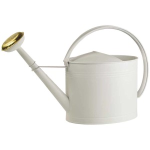 Arrosoir en métal Videx Garden, Mary Gold-White, 7,5 l. Arrosoir de jardin décoratif avec pomme d'arrosage.