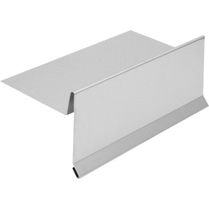 Lamiera di bordo in alluminio senza gocciolatoio, 250x2000mm, per fissaggio bordo tetto e drenaggio acqua.