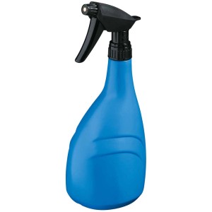 Pulvérisateur Geli Eden bleu clair, 900 ml, pour l'entretien des plantes. Pulvérisateur pour fleurs avec tête noire.