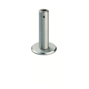 Console droite pour barre ronde V2A en acier inoxydable pour escaliers et rampes.