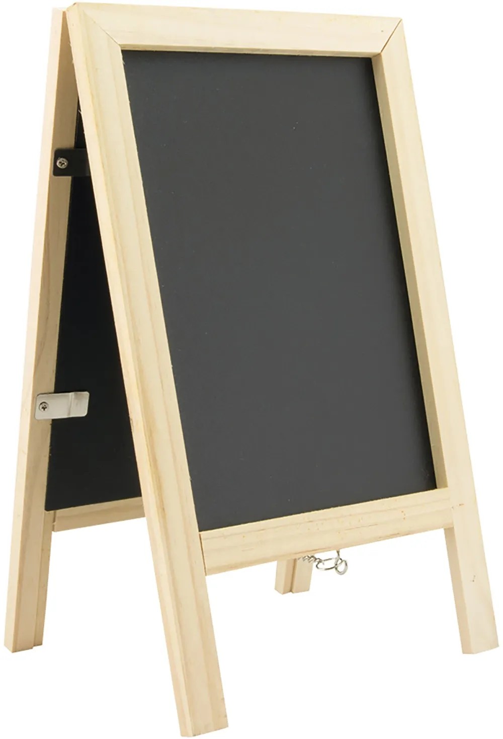 Lavagna Da Tavolo In Acrilico Con Base In Legno &ndash; 46450 &ndash; Formato A6 &ndash; Supporto A T &ndash; Colore Nero &ndash; Antigraffio, Per Segnaposto E Men&ugrave;