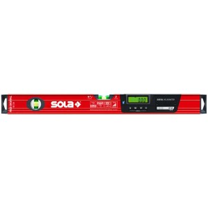 Sola Neigungs-Wasserwaage Red 60 digital, rot, mit digitaler Anzeige und Libellen zur präzisen Messung.
