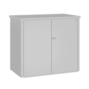 Cache-conteneurs Biohort Alex Duo, argent métallisé, pour 2 poubelles (240L chacune).
