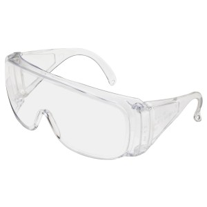 Lunettes de protection transparentes avec branches pour une protection oculaire optimale pendant le travail.