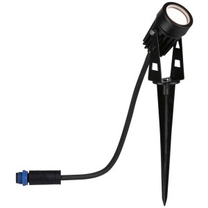 Faretto LED nero Paulmann con picchetto da terra del sistema di illuminazione esterna Plug & Shine.