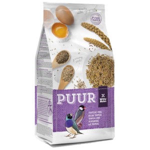 Witte Molen Tropenvögelfutter Puur 750g, miscela di semi con uovo, miglio e semi per uccelli esotici.