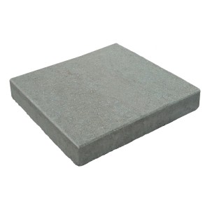 Lastra per pavimentazione grigio cemento 30x30 cm con smusso, piastrella in cemento per vialetti.