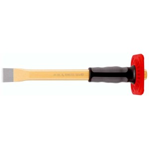 Burin de maçon Rennsteig 350mm avec protège-mains, laqué. Outil pour travaux de maçonnerie.