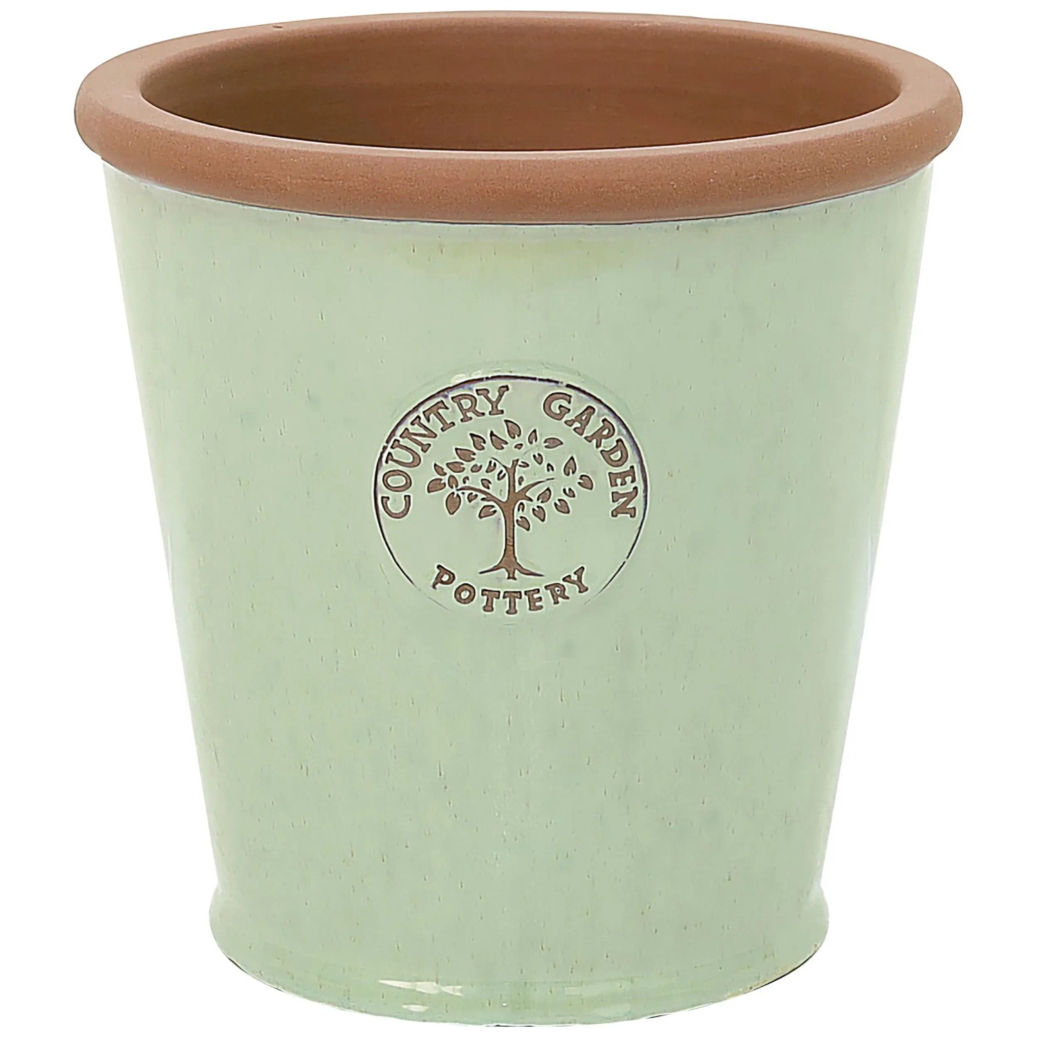 Pflanztopf Country Garden Pottery Keramik Grn-Beige  38 cm / Hhe 35 cm
