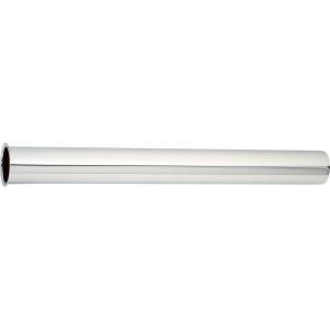 Tube plongeur chromé, 32 mm x 300 mm, pour rallonge de siphon dans salle de bain ou cuisine.