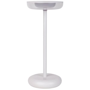 Lampada da tavolo LED bianca Näve Pasi, dimmerabile, adatta per uso interno ed esterno.