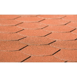 Bardeaux rouges Weka queue de castor (3 m²) pour accessoires d'abri de jardin.