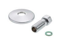 Verschraubung gerade Messing verchromt 1/2