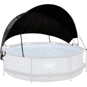 EXIT Pool Pare-soleil ø 300 cm, couverture de piscine noire pour piscines hors sol.