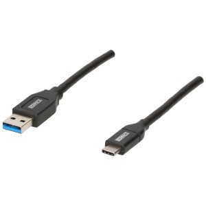 Cavo adattatore Schwaiger USB 3.1, spina C a spina A, 1 m, nero.