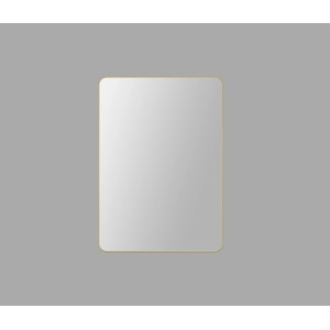 Specchio di design rettangolare DSK Picasso, 50x70 cm, con cornice sottile dorata.