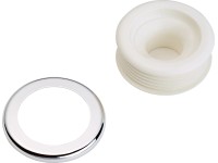 Spülrohrverbinder Ø 28 - 32 mm x Ø 55 mm mit Rosette