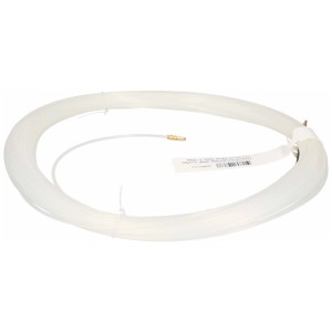 Tire-fil en nylon, 3 mm, 25 m, pour goulottes. Avec œillet et ressort de guidage.