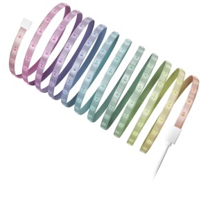 Hombli LED-Strip Smart RGB, 5 m, avvolto in vari colori.