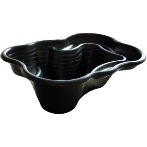 Ubbink laghetto preformato Iris SI, 150 l, vasca nera con zone di piantumazione per facile installazione in giardino.