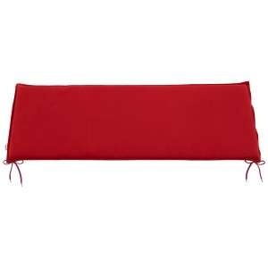 Cuscino per panca Doppler Life rosso per panca a 3 posti, 45x150 cm, con lacci.