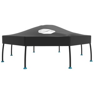 Housse de trampoline octogonale noire TP Toys 12 FT pour trampolines octogonaux.