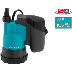 Gardena Pompe immergée sans fil eau claire 2000/2 Li-18 (sans batterie/chargeur) pour jardin & piscine