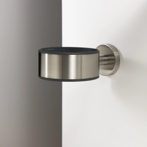Porta phon Tiger Boston in acciaio inox spazzolato per montaggio a parete.