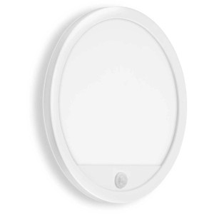 Applique murale extérieure LED blanche Telefunken Nizza avec détecteur, 15W.